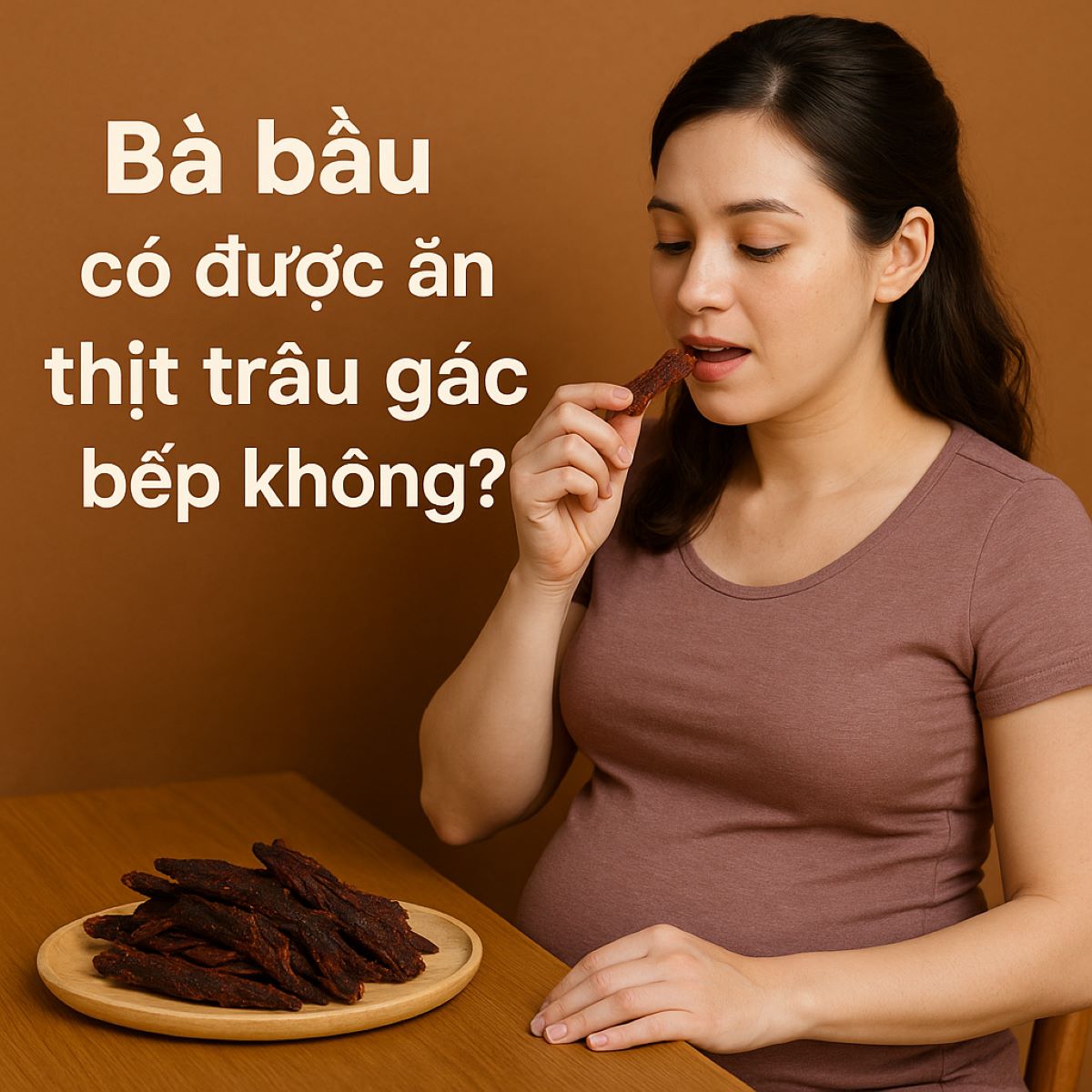 Bà bầu có được ăn thịt trâu gác bếp